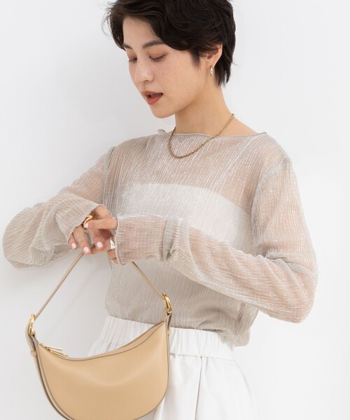 NOLLEY’S（ノーリーズ）の「シアラメプリーツプルオーバーカットソー（Tシャツ/カットソー・レディース・ブラック/ゴールド・38）」の5枚目の写真