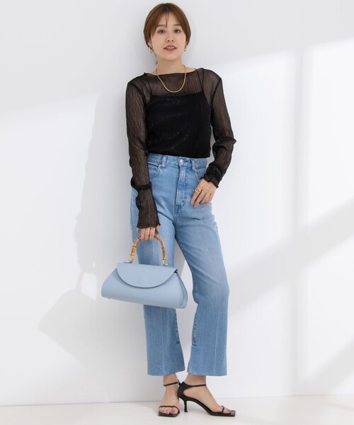 NOLLEY’S（ノーリーズ）の「シアラメプリーツプルオーバーカットソー（Tシャツ/カットソー・レディース・ブラック/ゴールド・38）」の13枚目の写真