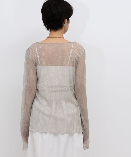 NOLLEY’S（ノーリーズ）の「シアラメプリーツプルオーバーカットソー（Tシャツ/カットソー・レディース・ブラック/ゴールド・38）」の20枚目の写真