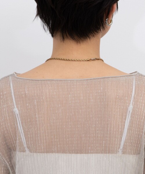 NOLLEY’S（ノーリーズ）の「シアラメプリーツプルオーバーカットソー（Tシャツ/カットソー・レディース・ブラック/ゴールド・38）」の22枚目の写真