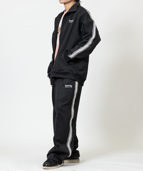 THRASHER(スラッシャー)の「【3】〔THRASHER/スラッシャー〕サイドライン ワイドトラックパンツ(ジャージ・メンズ・オフホワイト/グリーン/ブラック/ベージュ・LARGE/MEDIUM/X-LARGE)」の14枚目の写真
