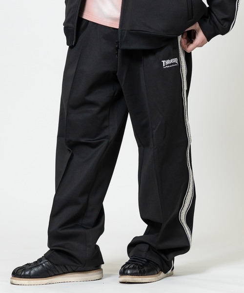 THRASHER(スラッシャー)の「【3】〔THRASHER/スラッシャー〕サイドライン ワイドトラックパンツ(ジャージ・メンズ・オフホワイト/グリーン/ブラック/ベージュ・LARGE/MEDIUM/X-LARGE)」の10枚目の写真