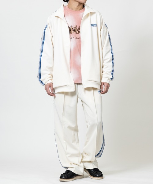 THRASHER(スラッシャー)の「【3】〔THRASHER/スラッシャー〕サイドライン ワイドトラックパンツ(ジャージ・メンズ・オフホワイト/グリーン/ブラック/ベージュ・LARGE/MEDIUM/X-LARGE)」の5枚目の写真