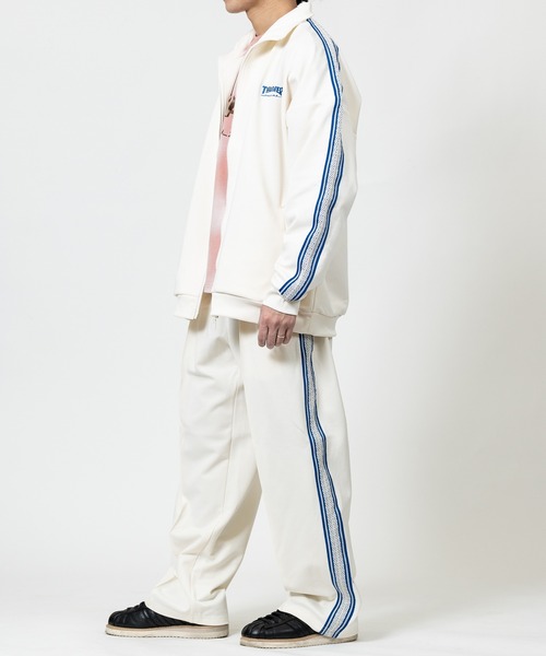 THRASHER(スラッシャー)の「【3】〔THRASHER/スラッシャー〕サイドライン ワイドトラックパンツ(ジャージ・メンズ・オフホワイト/グリーン/ブラック/ベージュ・LARGE/MEDIUM/X-LARGE)」の7枚目の写真
