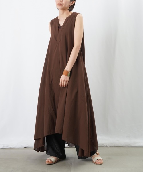 RickOwens ドレープ ミディワンピース ドレス L Vネックノースリーブ RickOwens ドレープ ミディワンピース ドレス L Vネックノースリーブ