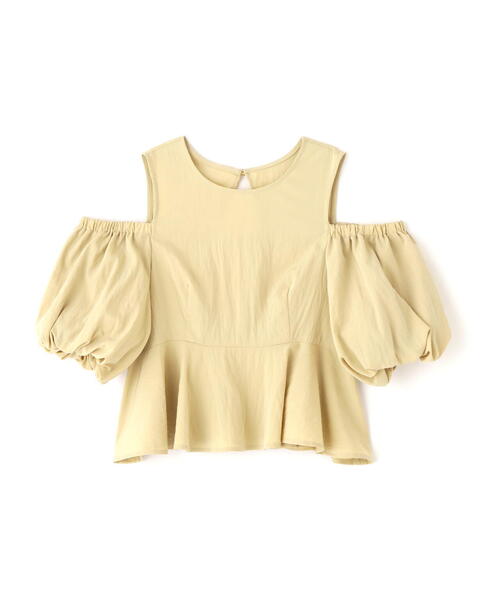 FREE'S MART（フリーズマート）の「◆オフショルペプラムブラウス（シャツ/ブラウス・レディース・ブラック/ホワイト/イエロー・FREE）」の11枚目の写真