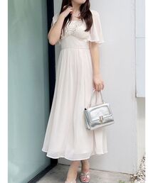 MERCURYDUO | 深Vビジューフレアワンピース(ワンピース)