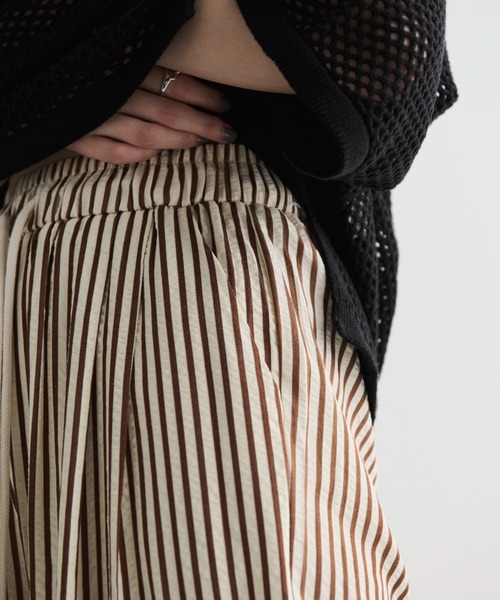 MERLOT（メルロー）の「ストライプイージーロングパンツ（その他パンツ・レディース・ブラック/ブラウン・FREE）」の21枚目の写真
