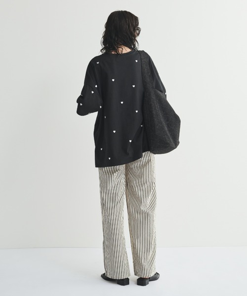 MERLOT（メルロー）の「ストライプイージーロングパンツ（その他パンツ・レディース・ブラック/ブラウン・FREE）」の8枚目の写真