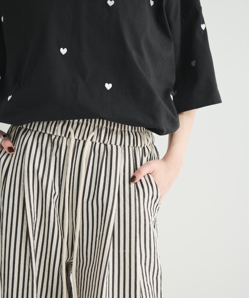 MERLOT（メルロー）の「ストライプイージーロングパンツ（その他パンツ・レディース・ブラック/ブラウン・FREE）」の10枚目の写真