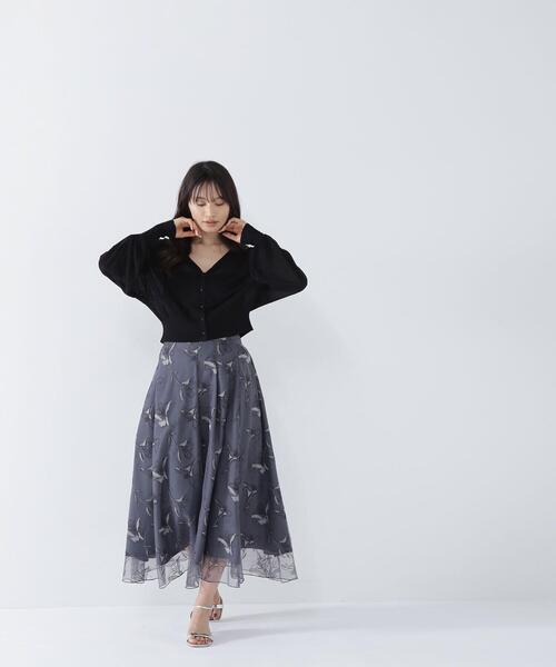 NATURAL BEAUTY BASIC(ナチュラルビューティーベーシック)の「◇フォルムスリーブシアーカーディガン(カーディガン/ボレロ・レディース・ピンク/ブラック/オフホワイト・FREE)」の6枚目の写真