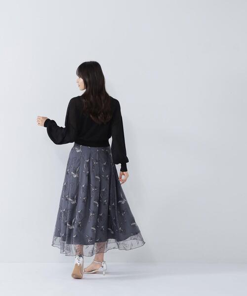 NATURAL BEAUTY BASIC(ナチュラルビューティーベーシック)の「◇フォルムスリーブシアーカーディガン(カーディガン/ボレロ・レディース・ピンク/ブラック/オフホワイト・FREE)」の8枚目の写真