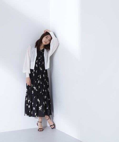 NATURAL BEAUTY BASIC(ナチュラルビューティーベーシック)の「◇フォルムスリーブシアーカーディガン(カーディガン/ボレロ・レディース・ピンク/ブラック/オフホワイト・FREE)」の13枚目の写真