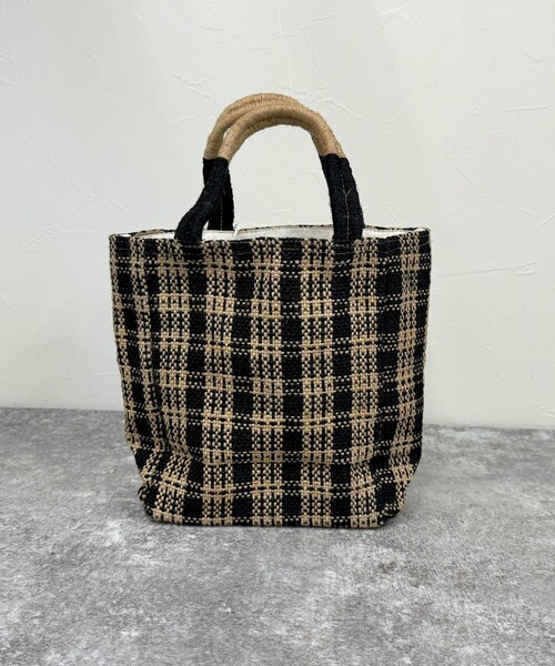 fredy emue(フレディエミュ)の「【TARANGO/タランゴ】ジュート台形バッグ(ハンドバッグ・レディース・パープル系その他3/ブラック系その他・FREE)」の10枚目の写真