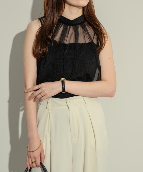 NEUNA（ヌナ）の「ノースリシアータックブラウス（シャツ/ブラウス・レディース・ホワイト/グレー/ブラック・FREE）」の5枚目の写真