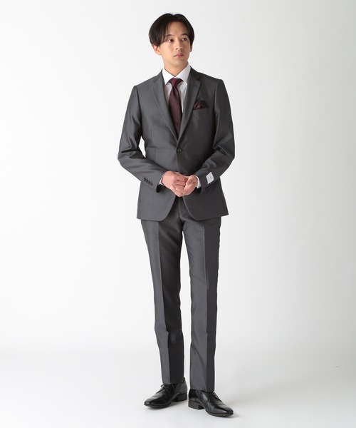 CROWDED CLOSET(クラウデッドクローゼット)の「<クレリックタイ>シャドーペイズリー柄/シャドーストライプ(同素材チーフ・ボウタイあり)(ネクタイ・メンズ・シルバー/ボルドー/ネイビー/オレンジ/ブルー・FREE)」の14枚目の写真