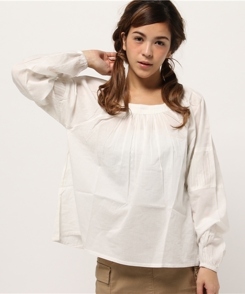 CIAOPANIC（チャオパニック）の「【Ciaopanic】　ボリュームTOP（シャツ/ブラウス・レディース・ブラック/ホワイト・FREE）」の2枚目の写真