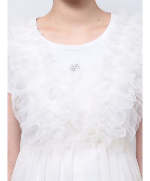 MERCURYDUO（マーキュリーデュオ）の「チュールフリルチュニックブラウス（シャツ/ブラウス・レディース・チャコールグレー/ブルー/アイボリー/ブラック・FREE）」の19枚目の写真