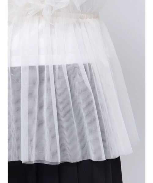 MERCURYDUO（マーキュリーデュオ）の「チュールフリルチュニックブラウス（シャツ/ブラウス・レディース・チャコールグレー/ブルー/アイボリー/ブラック・FREE）」の21枚目の写真