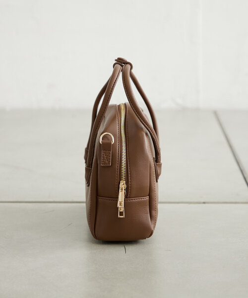 loti（ロティ）の「loti エンボスロゴボストン（ボストンバッグ・レディース・ブラウン/ベージュ/ブラック・ONE SIZE）」の12枚目の写真