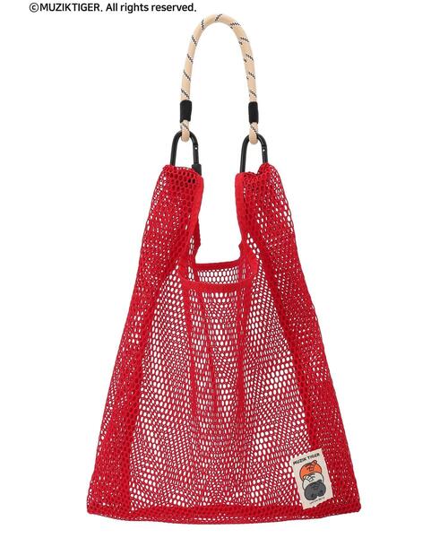 Green　Parks（グリーンパークス）の「ムジークタイガー/カラフルメッシュBag（エコバッグ/サブバッグ・レディース・イエロー/オレンジ/パープル/ピンク/グリーン/レッド/ホワイト/ブラック/ブルー・FREE）」の8枚目の写真