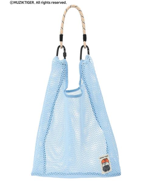 Green　Parks（グリーンパークス）の「ムジークタイガー/カラフルメッシュBag（エコバッグ/サブバッグ・レディース・イエロー/オレンジ/パープル/ピンク/グリーン/レッド/ホワイト/ブラック/ブルー・FREE）」の5枚目の写真