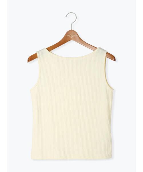 Lugnoncure（ルノンキュール）の「【抗菌防臭】リブボートネックタンクトップ（タンクトップ・レディース・ダークブラウン/レッド/ブラック/オフホワイト・F）」の5枚目の写真