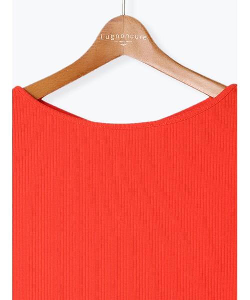 Lugnoncure（ルノンキュール）の「【抗菌防臭】リブボートネックタンクトップ（タンクトップ・レディース・ダークブラウン/レッド/ブラック/オフホワイト・F）」の16枚目の写真