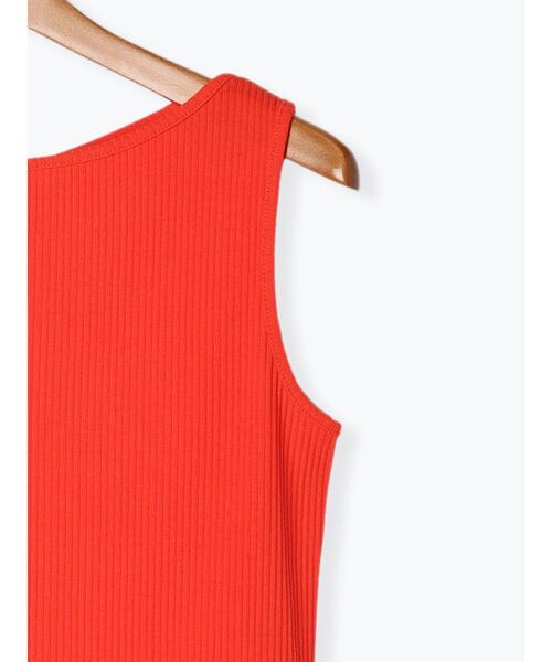 Lugnoncure（ルノンキュール）の「【抗菌防臭】リブボートネックタンクトップ（タンクトップ・レディース・ダークブラウン/レッド/ブラック/オフホワイト・F）」の17枚目の写真