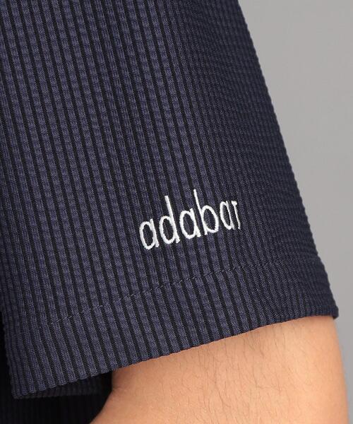 adabat（アダバット）の「◆サッカーストライプ 半袖シャツ（シャツ/ブラウス・メンズ・ネイビー系2/ネイビー・46/48/50）」の7枚目の写真