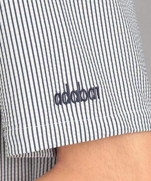 adabat（アダバット）の「◆サッカーストライプ 半袖シャツ（シャツ/ブラウス・メンズ・ネイビー系2/ネイビー・46/48/50）」の13枚目の写真