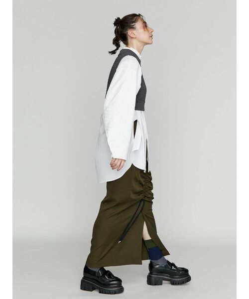 UN3D.（アンスリード）の「BACK FOIL BLOCK SOCKS / バックフォイルブロックソックス（ソックス/靴下・レディース・グレー/ブラック/カーキ・FREE）」の5枚目の写真