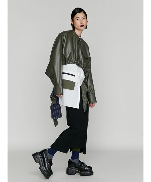 UN3D.（アンスリード）の「BACK FOIL BLOCK SOCKS / バックフォイルブロックソックス（ソックス/靴下・レディース・グレー/ブラック/カーキ・FREE）」の7枚目の写真