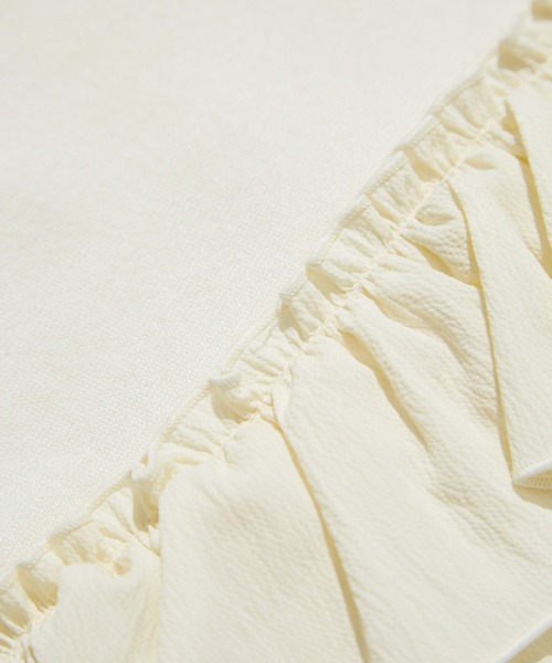 VIS（ビス）の「【洗える】異素材ドッキングフリルニットプルオーバー（Tシャツ/カットソー・レディース・ピンク系その他2/ブルー系その他4/ホワイト系その他5・FREE）」の19枚目の写真