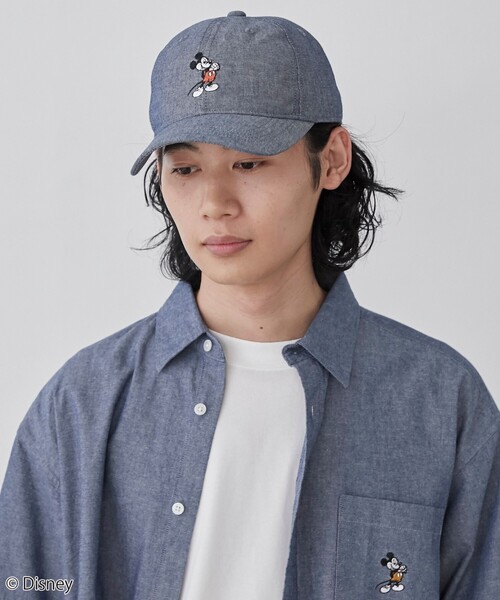 Disney（ディズニー）の「coen限定／Disney（ディズニー）ダンガリーキャップ（キャップ・メンズ・ブラック/ネイビー・FREE）」の3枚目の写真