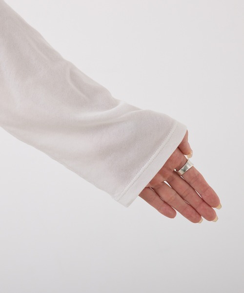 PUAL CE CIN（ピュアルセシン）の「コットンシアークルーネックカットソー（Tシャツ/カットソー・レディース・ライトグレー/オフホワイト/ブラック/オレンジ系その他・FREE）」の12枚目の写真