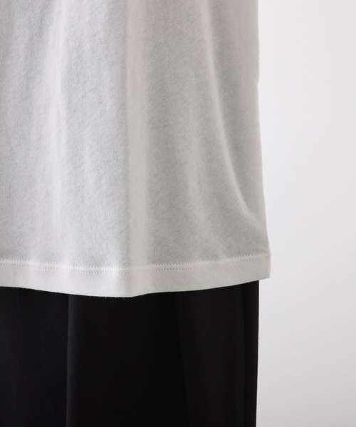 PUAL CE CIN（ピュアルセシン）の「コットンシアークルーネックカットソー（Tシャツ/カットソー・レディース・ライトグレー/オフホワイト/ブラック/オレンジ系その他・FREE）」の13枚目の写真