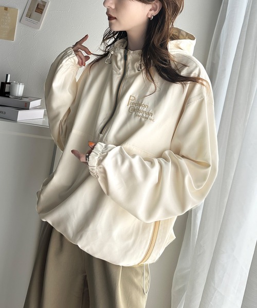 PALACE アノラックパーカー セール】《Javaジャバコラボ》トレンド感をプラス。胸元刺繍配色ハーフ