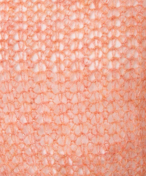 COLLAGE GALLARDAGALANTE（コラージュガリャルダガランテ）の「箔プリントシアーモヘアニット（ニット/セーター・レディース・アイボリー/オレンジ・FREE）」の22枚目の写真