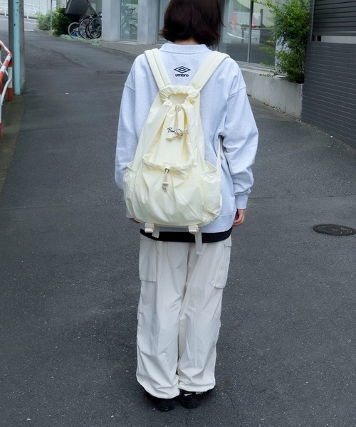 BEN DAVIS(ベンデイビス)の「【BEN DAVIS/ベンデイビス】ナイロンドローストリングリュック BDW-8353(バックパック/リュック・メンズ・ベージュ/オフホワイト/ブラック/カーキ・FREE)」の5枚目の写真