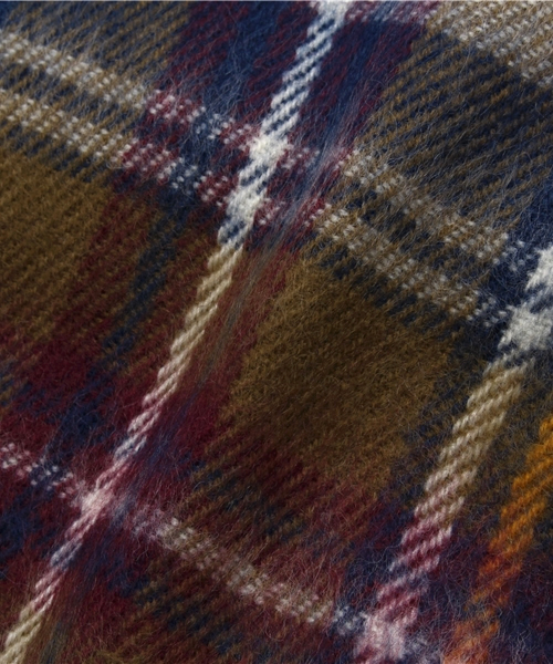 salut!（サリュ!）の「ﾁｪｯｸｼｮｰﾙ（マフラー・レディース・グレー/ネイビー/ホワイト・FREE）」の5枚目の写真