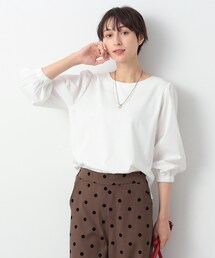 ◆【洗える】バルーンスリーブカットソージャージ