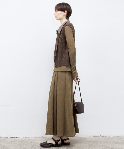 tageechita（タジチタ）の「【TAGEECHITA】楊柳風バイカラーシャツ（シャツ/ブラウス・レディース・ブラウン・L/M/S）」の12枚目の写真