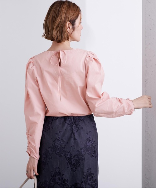 UR'S(ユアーズ)の「タックスリーブブラウス(シャツ/ブラウス・レディース・ブラック/ピンク/アイボリー・FREE)」の3枚目の写真