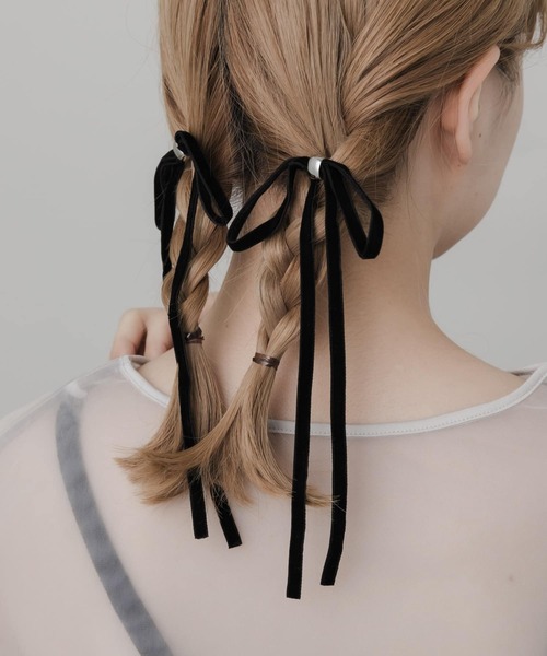 WEB/一部店舗限定』ベロアリボン2セットヘアカフ（その他ヘア