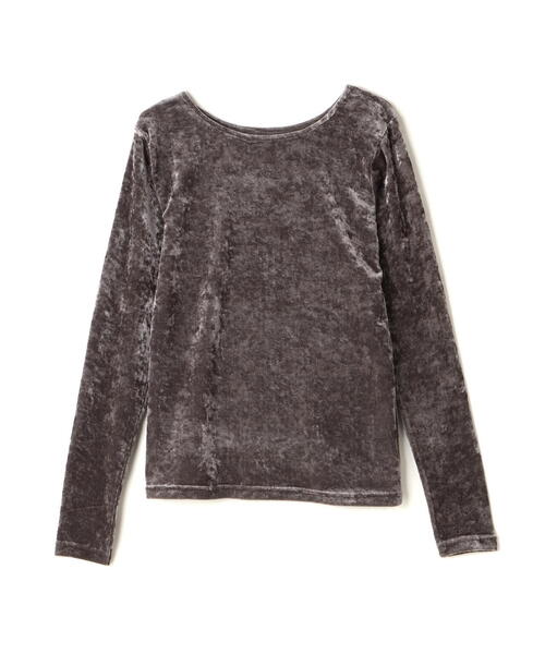 NATURAL BEAUTY BASIC(ナチュラルビューティーベーシック)の「◇【Oggi・美人百花掲載】ベロアボートネックカットソー(Tシャツ/カットソー・レディース・オリーブ/ブラック/オフホワイト/グレー・FREE)」の12枚目の写真