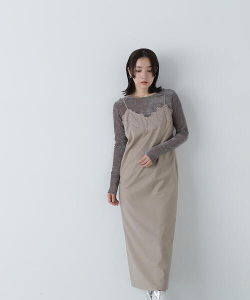 NATURAL BEAUTY BASIC(ナチュラルビューティーベーシック)の「◇【Oggi・美人百花掲載】ベロアボートネックカットソー(Tシャツ/カットソー・レディース・オリーブ/ブラック/オフホワイト/グレー・FREE)」の18枚目の写真