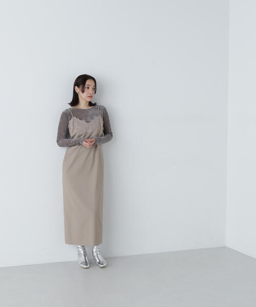 NATURAL BEAUTY BASIC(ナチュラルビューティーベーシック)の「◇【Oggi・美人百花掲載】ベロアボートネックカットソー(Tシャツ/カットソー・レディース・オリーブ/ブラック/オフホワイト/グレー・FREE)」の19枚目の写真