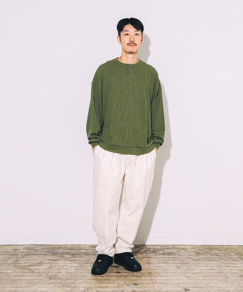 ワッフル ヘンリーネック Tシャツ（Tシャツ/カットソー）｜BEAMS T（ビームスティー）