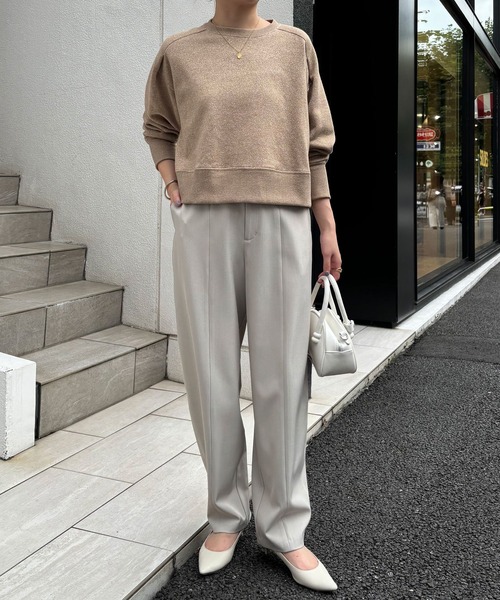 COLLAGE GALLARDAGALANTE（コラージュガリャルダガランテ）の「クロップドラメ裏毛スウェット/WEB限定（Tシャツ/カットソー・レディース・ゴールド/シルバー・FREE）」の10枚目の写真